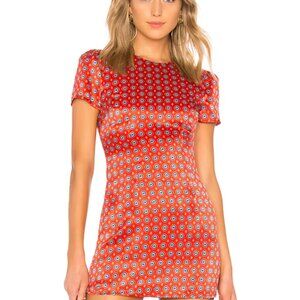 House of Harlow x REVOLVE Delphine Dress - Red Patterned Mini Dress - Small